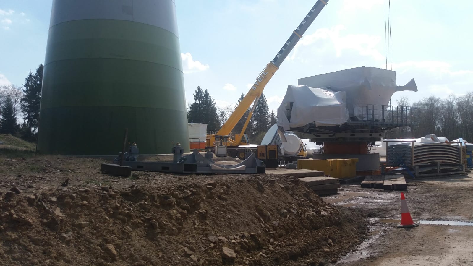 Fertig montierte WEA im Windpark Dahlem IV