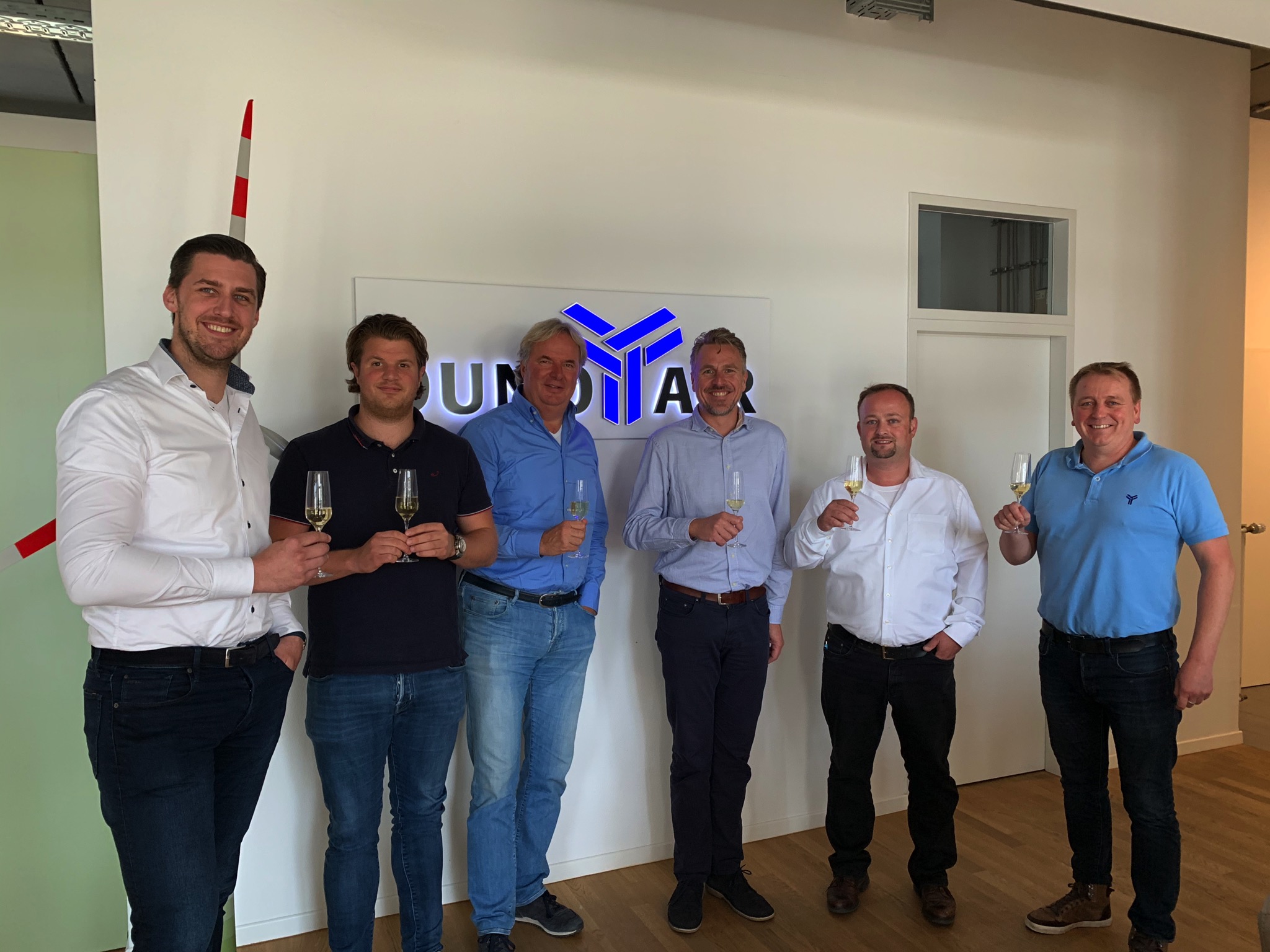 V.l.n.r.: Robbert Bakker, Niels Ploeg, Arjen Ploeg, Christoph Strebe, David Schauf, Marc Wiemann 